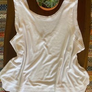 NWOT Free People White Flowy Tank